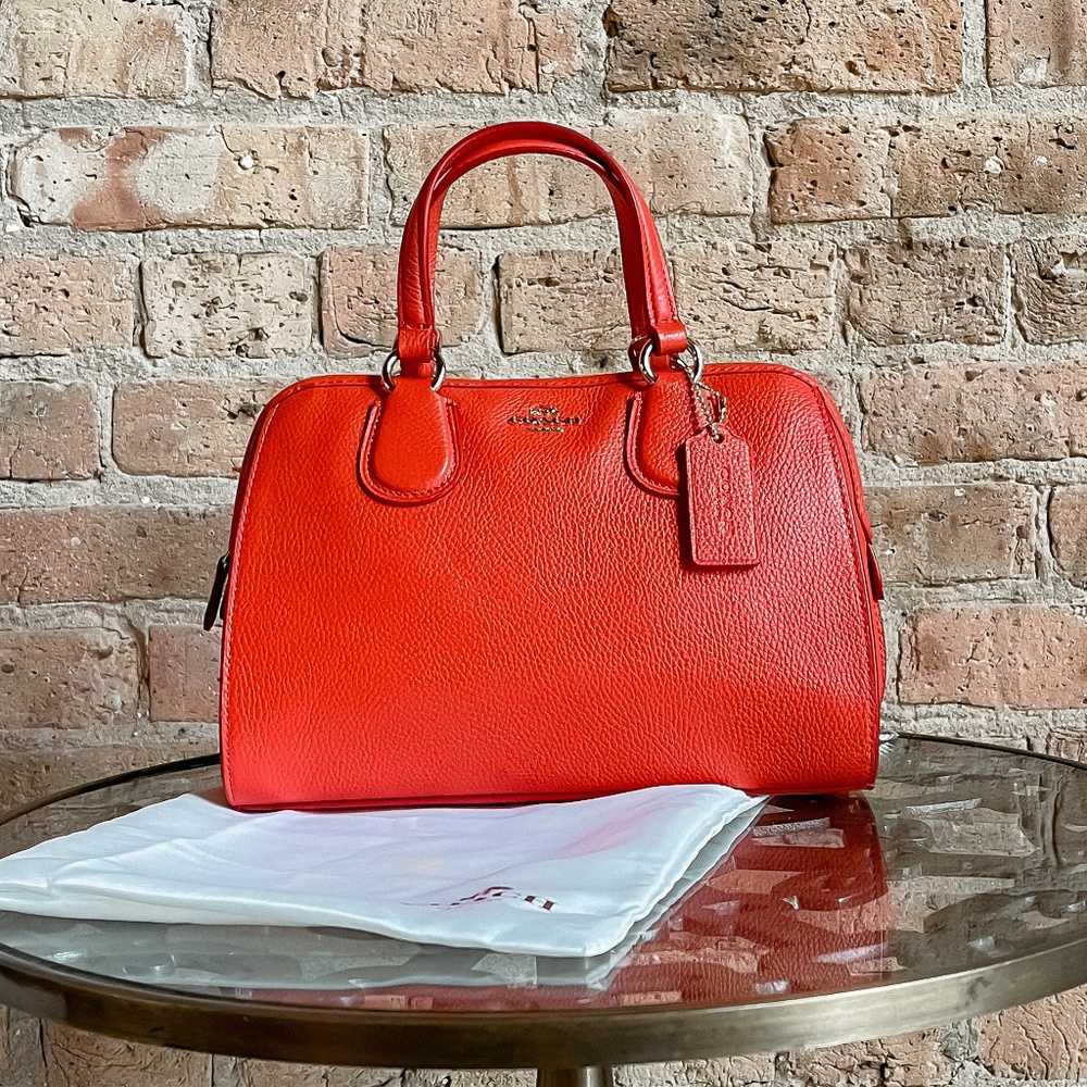 Coach Red Leather Handbag - Picture 9 of 15